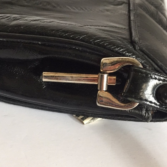 Black Eel skin purse handbag leather vintage bag - Picture 5 of 6